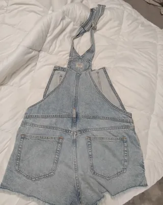 Mono corto vaquero desgastado, sin etiqueta