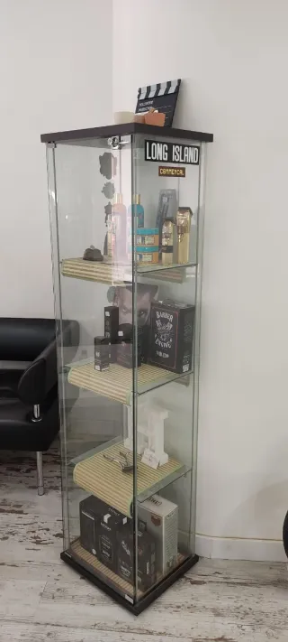 Vitrina expositora de cristal