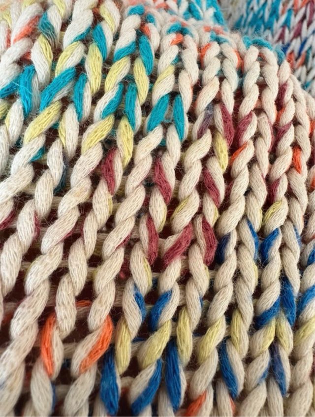 Chaqueta punto oversize multicolor