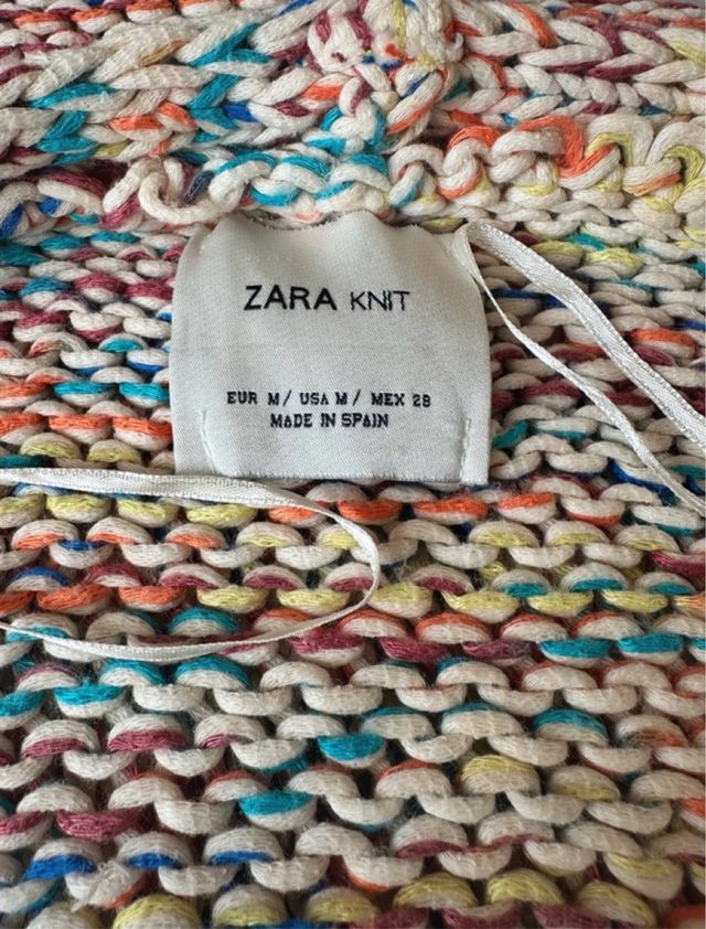 Chaqueta punto oversize multicolor