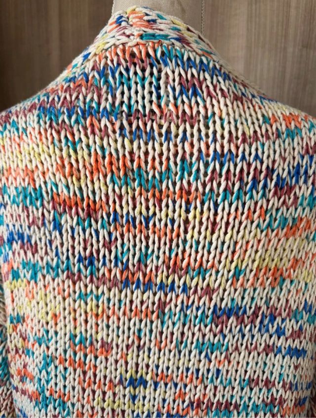 Chaqueta punto oversize multicolor