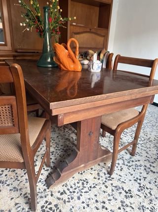 Mesa comedor extensible madera maciza