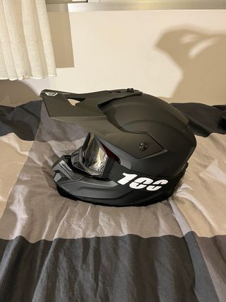 Casco Motocross Enduro Niño Negro Talla 50 cm