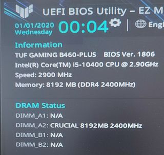 Pack Asus b460 plus Tuf Gaming +i5 10400 +8 gb ram