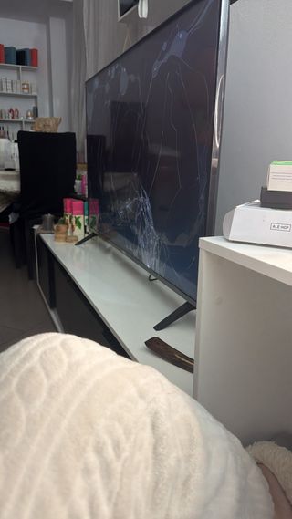 Pantalla de TV rota
