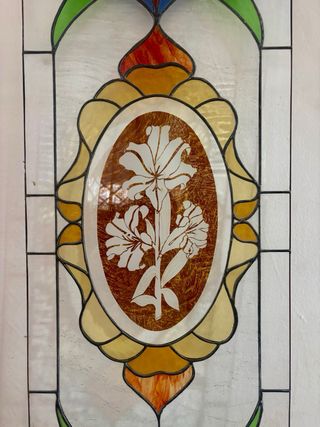 Vidriera decorativa floral única