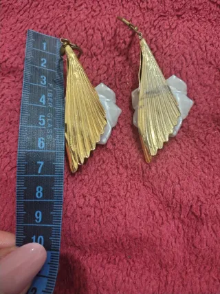 Orecchini vintage fiori perla oro