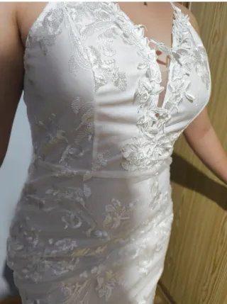 Vestido de Novia Talla XL Encaje Sirena