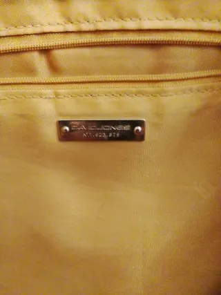 Borsa David Jones nera con manici marroni