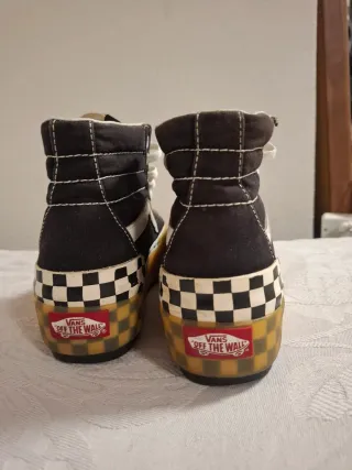 Zapatillas Vans Sk8 Hi Negras y Amarillas