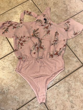 Body rosa floreale donna