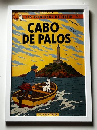 Lote 2 Láminas Tintín Enmarcadas 23x31