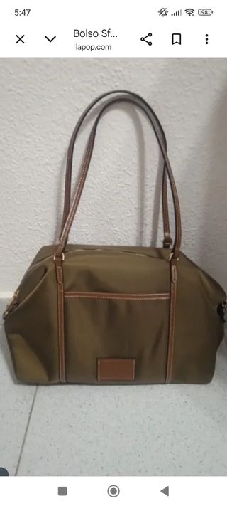 Bolso Sfera Mujer Marrón y Verde Oliva