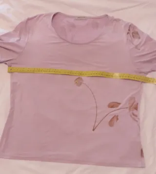 Blusa con estampado floral talla L manga corta