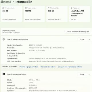 Mini PC HP EliteDesk 800 G4 i5 8va Gen