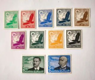 Sellos nazis Luftpost, auténticos
