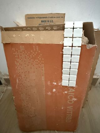 Gresite Mosaico Vitreo Blanco Azulejo