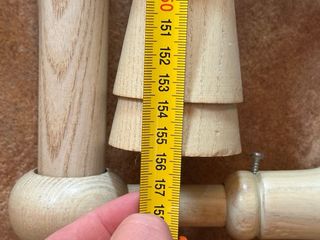 3 Barras Cortina Madera + Soporte