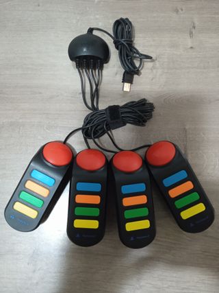 Mandos Buzz PS2 originales 4 pulsadores + receptor