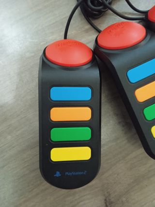 Mandos Buzz PS2 originales 4 pulsadores + receptor