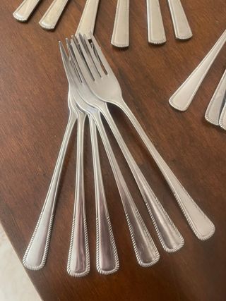 Set 18 posate acciaio inox 18/10 vintage anni 80