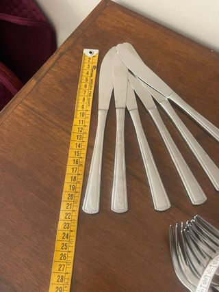 Set 18 posate acciaio inox 18/10 vintage anni 80