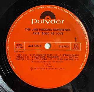 Jimi Hendrix - Axis: Bold As Love Vinilo LP