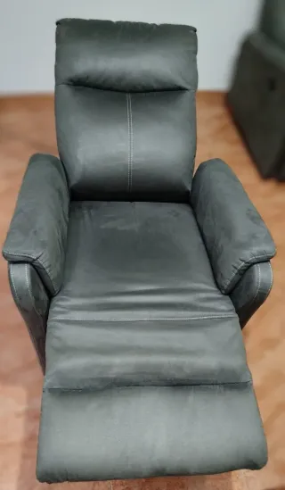 Sillón relax gris tela