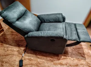 Sillón relax gris tela