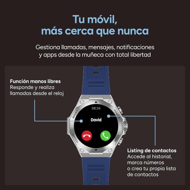 KSIX Smartwatch Titanium Go Plata