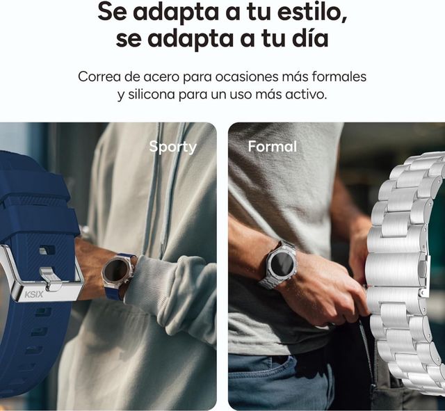 KSIX Smartwatch Titanium Go Plata