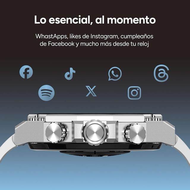 KSIX Smartwatch Titanium Go Plata