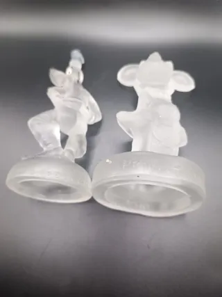 Minnie e Pippo in vetro satinato