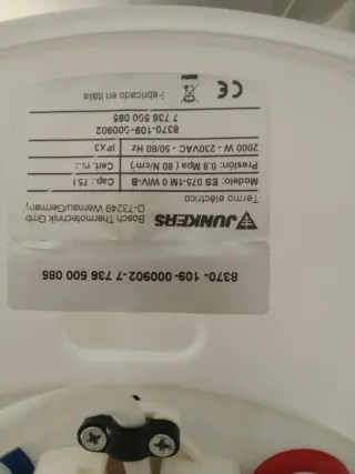 Termo eléctrico Junkers 75L