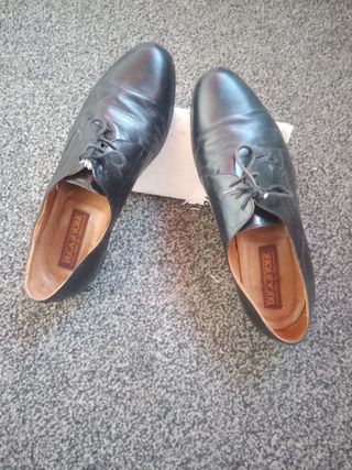 Scarpe Duca di York Ita Pelle Nera Vintage Uomo 43