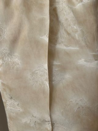 Pantalón brocado Zara beige