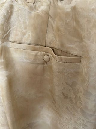 Pantalón brocado Zara beige