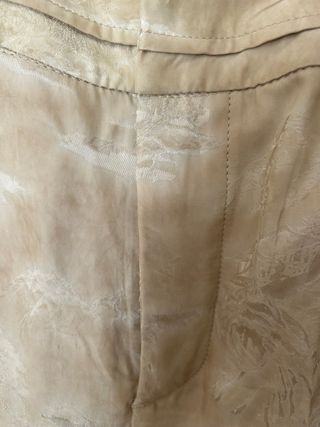 Pantalón brocado Zara beige