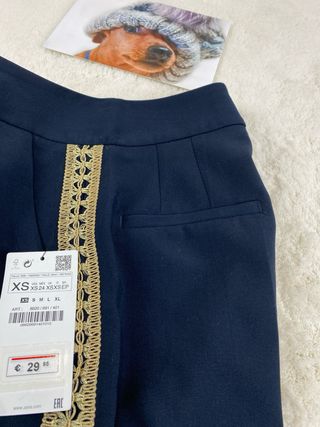 Pantalón Zara elegante azul talla XS
