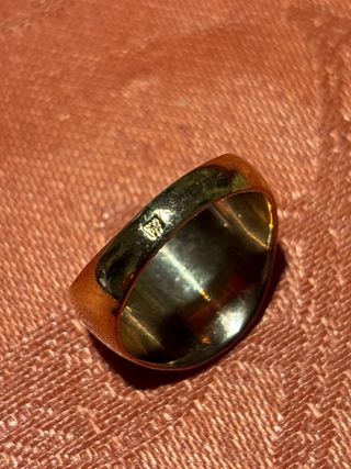 Anillo Sello Negro y Dorado