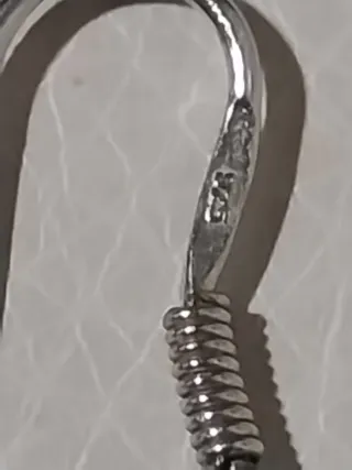 Pendientes Corazón Plata Morado