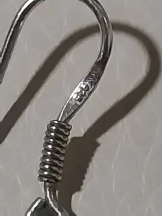 Pendientes Corazón Plata Morado