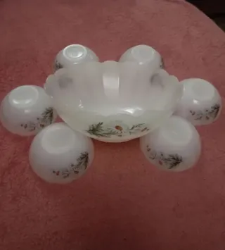 Conjunto Arcopal Flor de Margarita Cuencos 7piezas