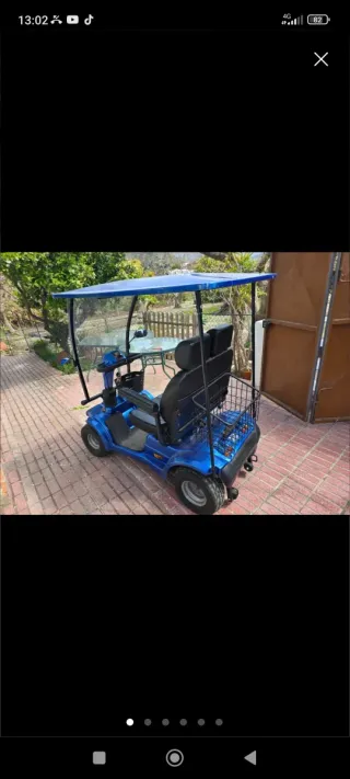 Scooter eléctrico 2 plazas azul