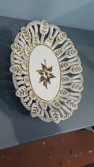 Adorno Platos de cerámica con flores