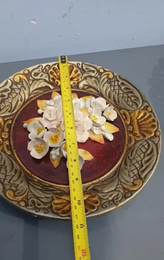 Adorno Platos de cerámica con flores