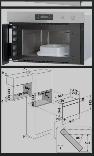 Forno a microonde Indesit da incasso