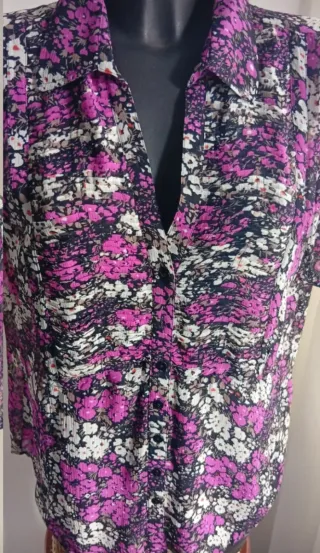 Blusa floral manga corta