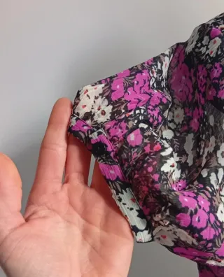 Blusa floral manga corta