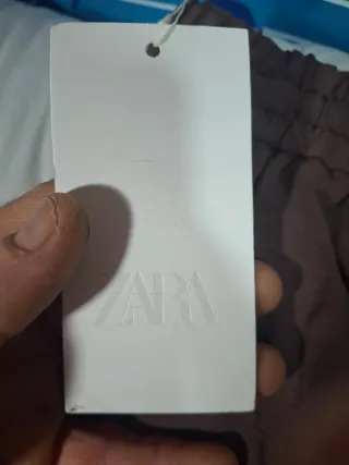 Zara Talla L Chaqueta Verde Marrón
